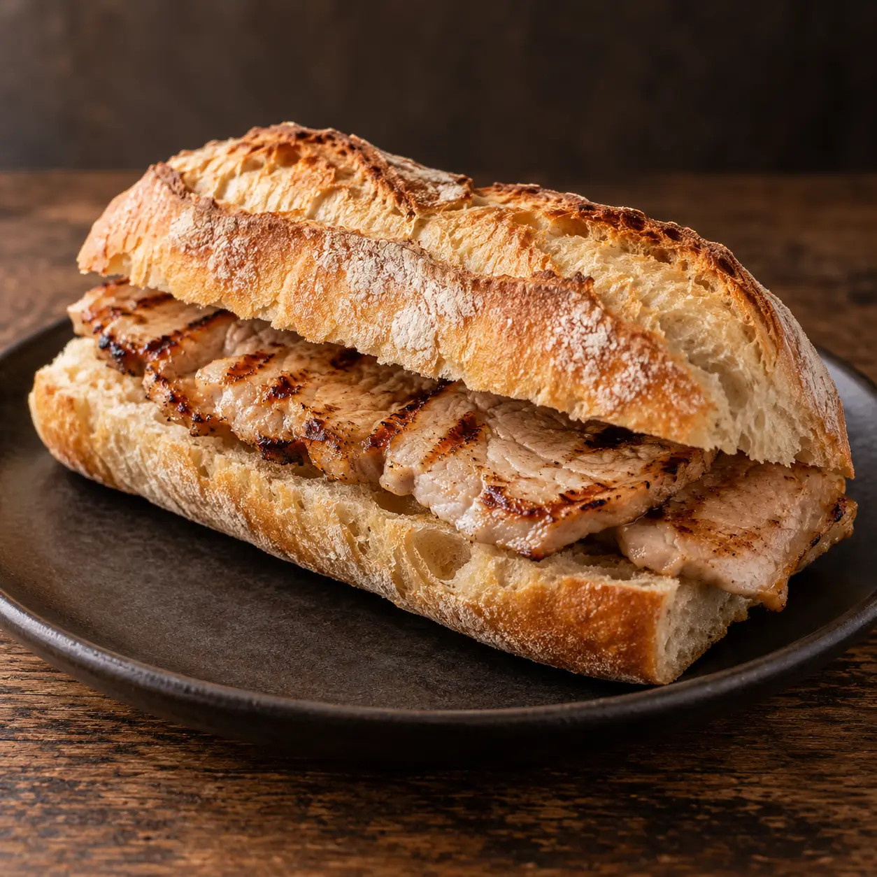 Bocadillo de lomo en Pan de Carral