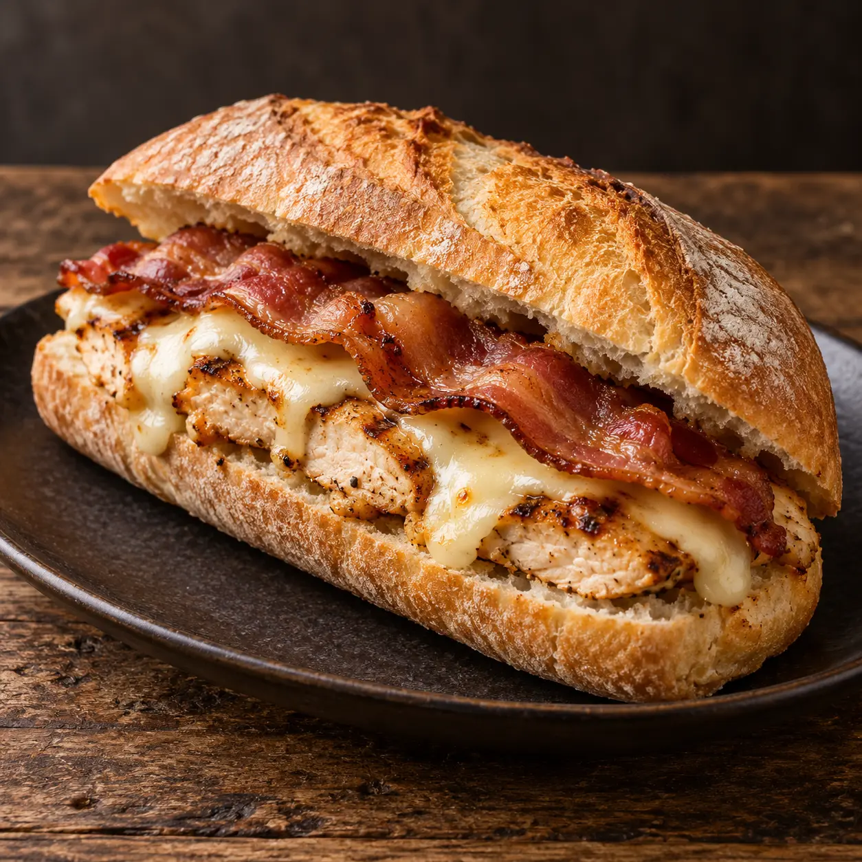 Pimpollo de queso, pollo y beicon